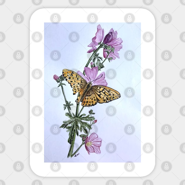 Summer butterfly Sticker by Karroart